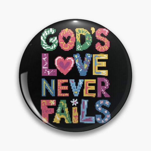 Item preview, God's Love Never Fails Colorful Geometric Typography Christian Design designed and sold by A-C-G.