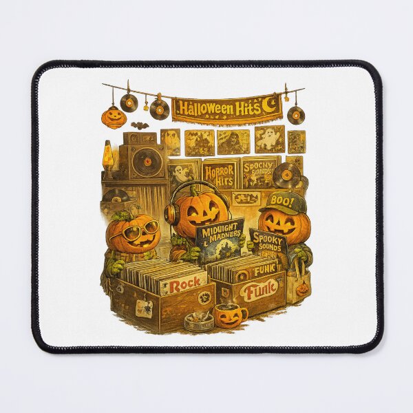 Item preview, Halloween Record Store Pumpkins | Vintage Vinyl Jack-o'-Lanterns | Spooky Music Lover | Retro Halloween DJ | Cozy Autumn Record Shop designed and sold by MrDev.
