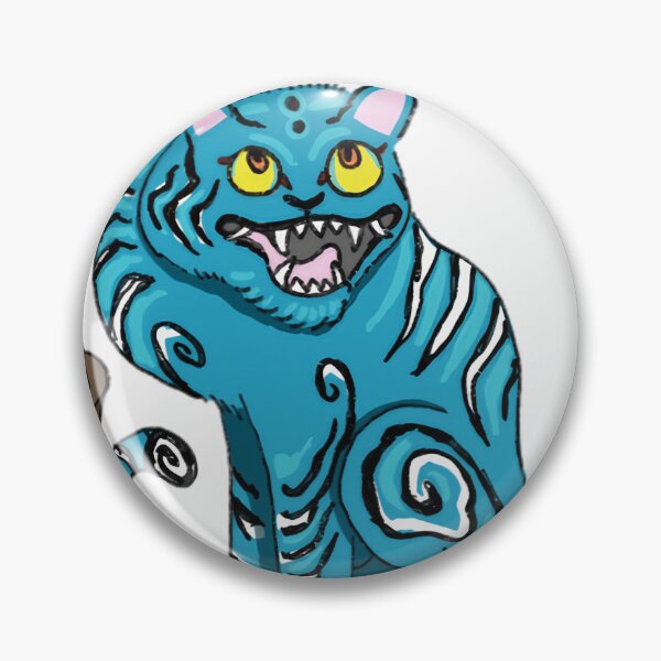Item preview, Teal Folk Art Tiger designed and sold by Kamla-Mkmola.