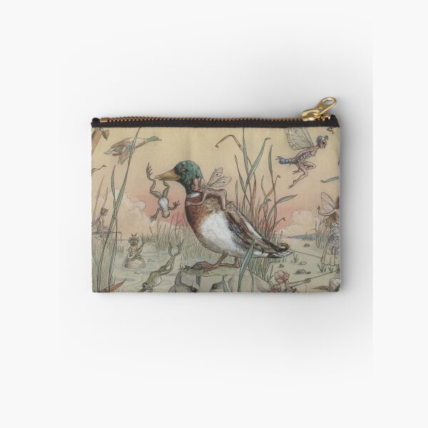 Item preview, The Duck and the Fairies by Harold Gaze - Vintage Fairy Art Whimsical Duck Pond Illustration for Cottagecore Lovers designed and sold by RickE.