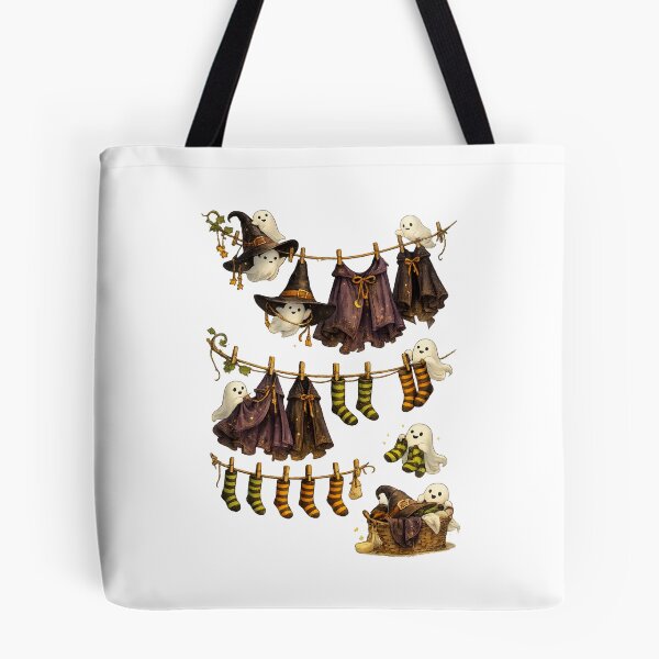 Item preview, Ghost Halloween Laundry | Cute Witch Clothesline | Cozy Spooky Ghosts | Whimsical Halloween Decor | Kawaii Autumn Witchcore | Cottagecore Halloween designed and sold by MrDev.