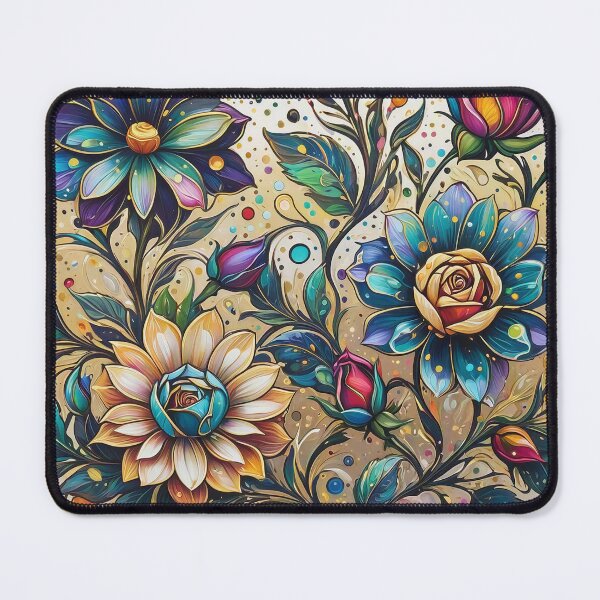 Item preview, Vintage Blue and Yellow Floras designed and sold by Beyond The Canvas.