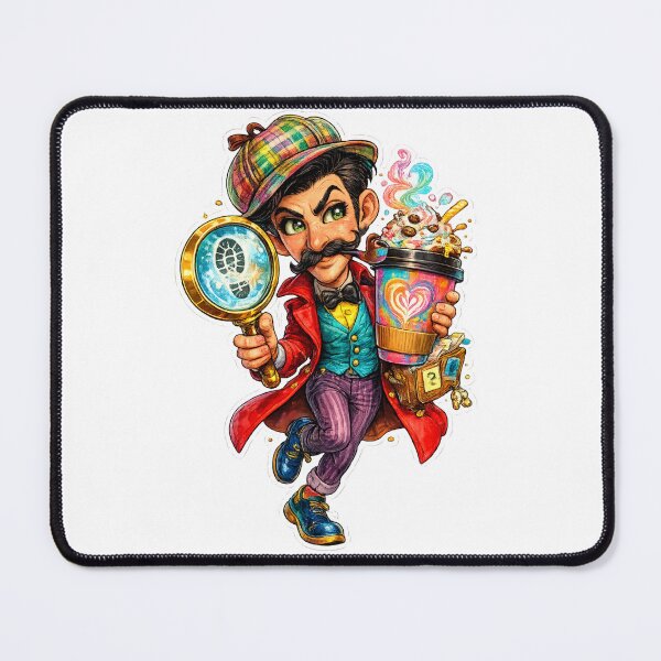 Item preview, Funny Detective Cartoon designed and sold by AlexLineArt.