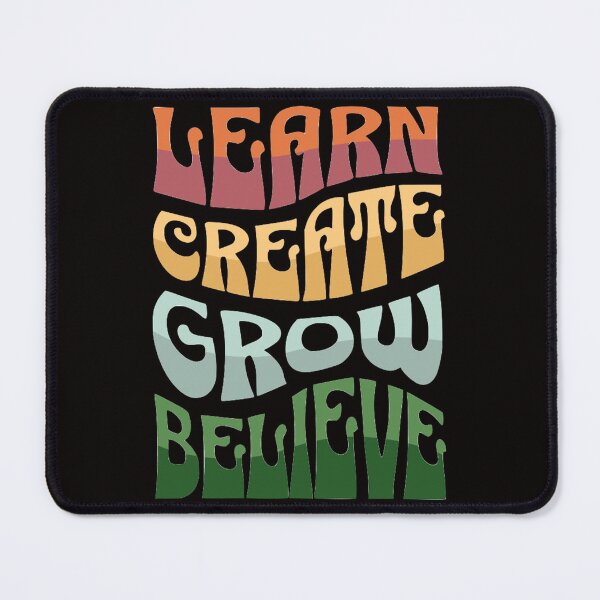 Item preview, Learn create grow believe retro warp mantra designed and sold by glowvim.