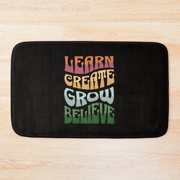 Item preview, Learn create grow believe retro warp mantra designed and sold by glowvim.