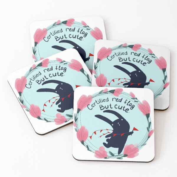 Item preview, Certified Red Flag But Cute Sarcastic Bunny designed and sold by ArtbyLanaN.