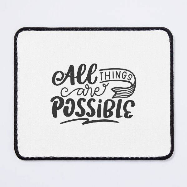 Item preview, All Things Are Possible Motivational Quote Inspirational Positive Mindset designed and sold by RetroMini2026.