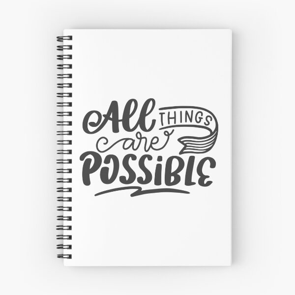 Item preview, All Things Are Possible Motivational Quote Inspirational Positive Mindset designed and sold by RetroMini2026.
