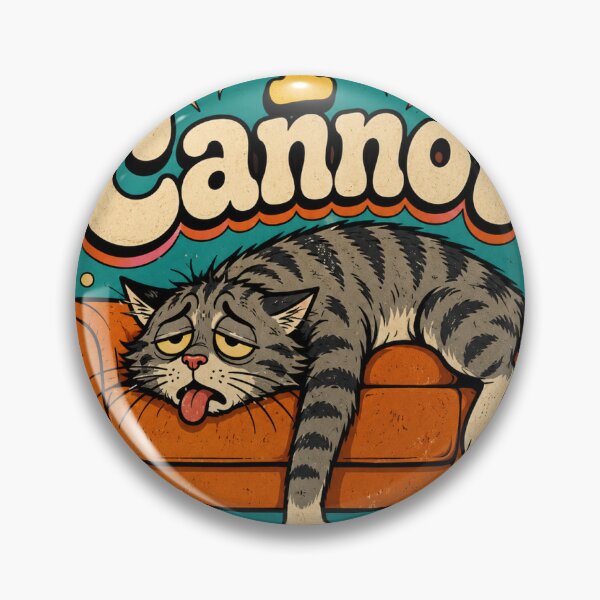 Item preview, I Cannot Cat Funny Vintage Badge Sticker designed and sold by RedRubyBubble.