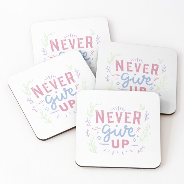 Item preview, Never Give Up Motivational Inspirational Perseverance Quote designed and sold by RetroMini2026.