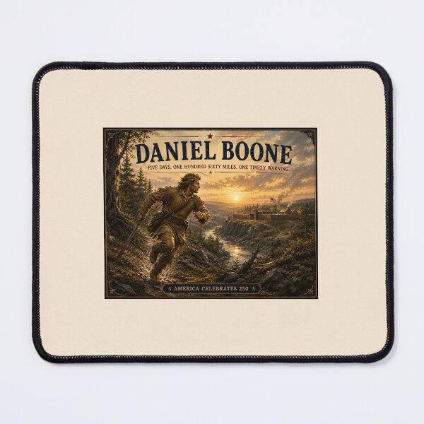 Item preview, Daniel Boone — Five Days. One Hundred Sixty Miles. One Timely Warning. | America Celebrates 250 designed and sold by Novel Works Studio.