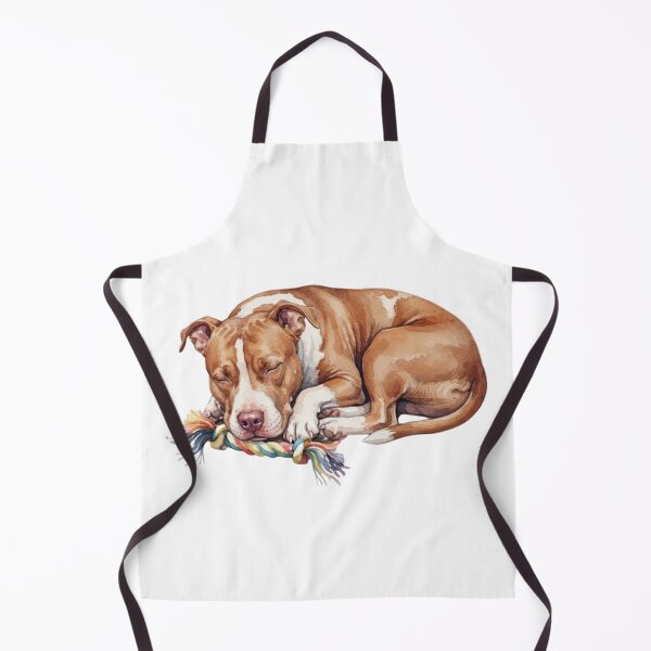 Item preview, Watercolor American Pitbull sleeping designed and sold by TheMagicIcon.