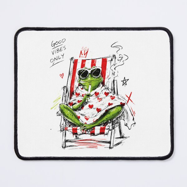 Item preview, Chill Frog Good Vibes Only Sunglasses Art designed and sold by RamyGallery.