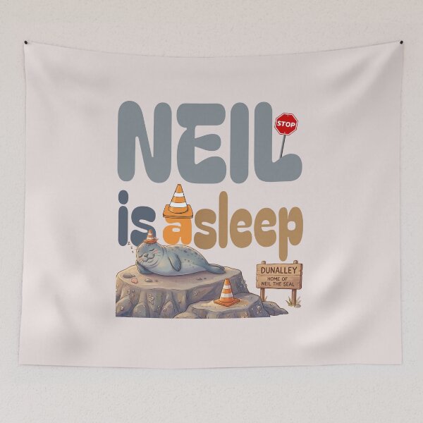 Item preview, Neil is Asleep - Funny Sleeping Neil the Seal Meme with Traffic Cones designed and sold by Pharaon 0.