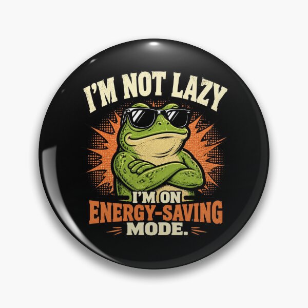 Item preview, I'm Not Lazy I'm on Energy Saving Mode – Funny Frog Vintage Graphic T-Shirt designed and sold by Cavalier-org.