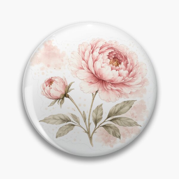 Item preview, Blush Pink Peony Watercolor Botanical Flower designed and sold by TheSlowShore.