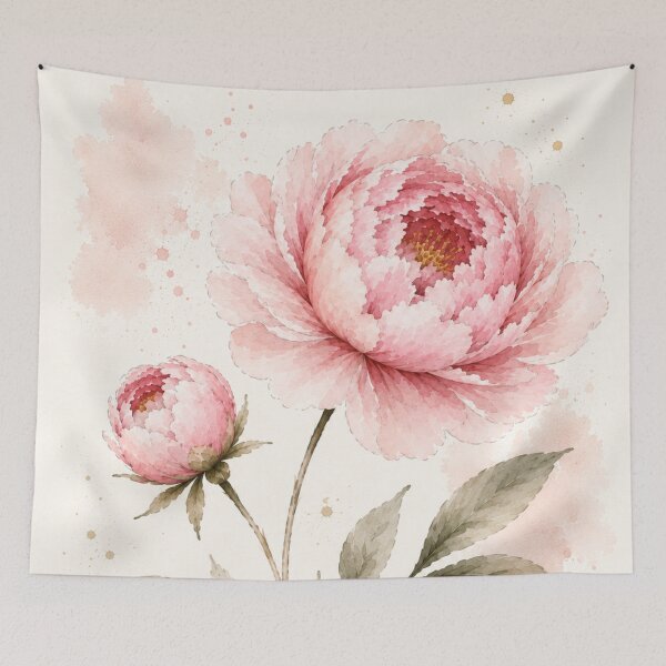 Item preview, Blush Pink Peony Watercolor Botanical Flower designed and sold by TheSlowShore.