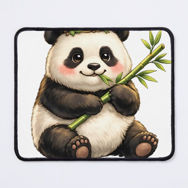 Item preview, Cute Panda with Bamboo and Leaf Crown Art Kawaii Animal Illustration for Graphic Tee Lovers and Panda Tshirt Fans designed and sold by TDZCOLLECTION.