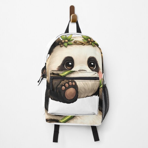 Item preview, Cute Panda with Bamboo and Leaf Crown Art Kawaii Animal Illustration for Graphic Tee Lovers and Panda Tshirt Fans designed and sold by TDZCOLLECTION.