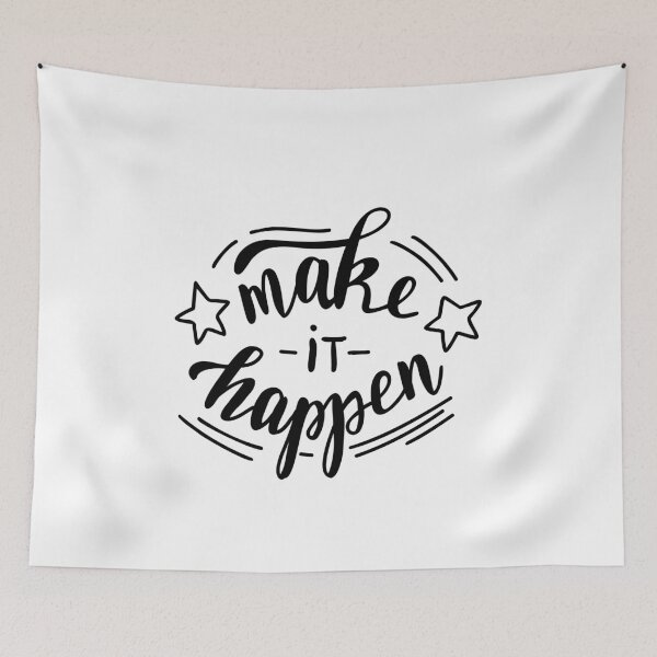 Item preview, Make It Happen Motivational Quote Success Mindset designed and sold by RetroMini2026.