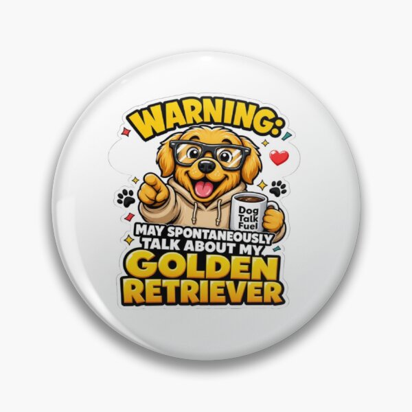 Item preview, Warning May Spontaneously Talk About My Golden Retriever Funny Dog Lover Gift designed and sold by ClaussShop.