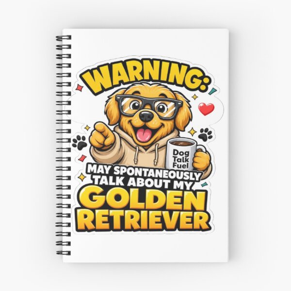 Item preview, Warning May Spontaneously Talk About My Golden Retriever Funny Dog Lover Gift designed and sold by ClaussShop.