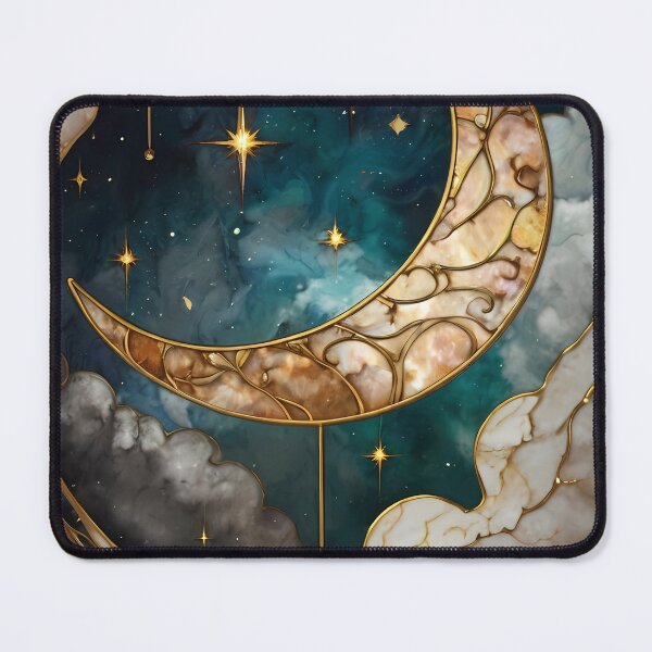 Item preview, Luxury Crescent Moon Phone Case – Art Nouveau Marble Celestial Design designed and sold by Bronze-Starr.