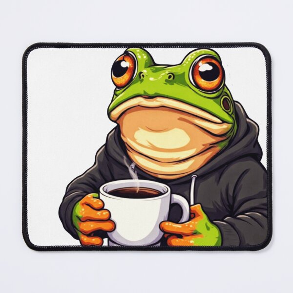 Item preview, Frog With Coffee designed and sold by VelvetDoods.