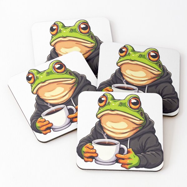 Item preview, Frog With Coffee designed and sold by VelvetDoods.