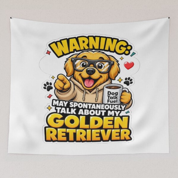 Item preview, Warning May Spontaneously Talk About My Golden Retriever Funny Dog Lover Gift designed and sold by ClaussShop.