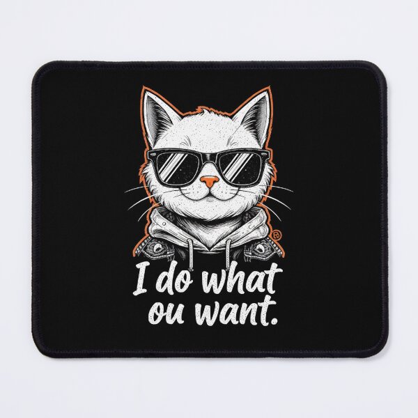 Item preview, Cool Cat with Sunglasses I Do What I Want designed and sold by ThunderRed.