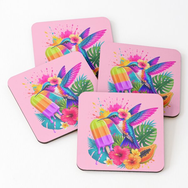 Item preview, Colorful Tropical Hummingbird Melting Popsicle Summer T-Shirt designed and sold by Aimetoi.
