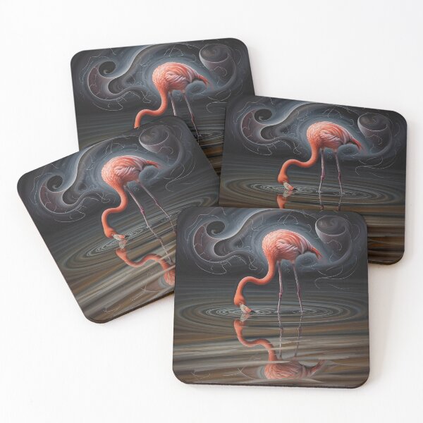 Item preview, Flamingo Bird Water Reflection designed and sold by WildLedger.