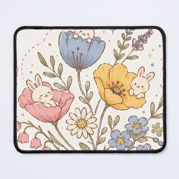 Item preview, Cute Bunnies in Flower Garden designed and sold by 0606PM.