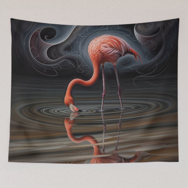 Item preview, Flamingo Bird Water Reflection designed and sold by WildLedger.