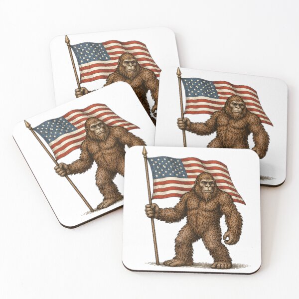 Item preview, Bigfoot and The American Flag  designed and sold by TJT-GRAPHIX.