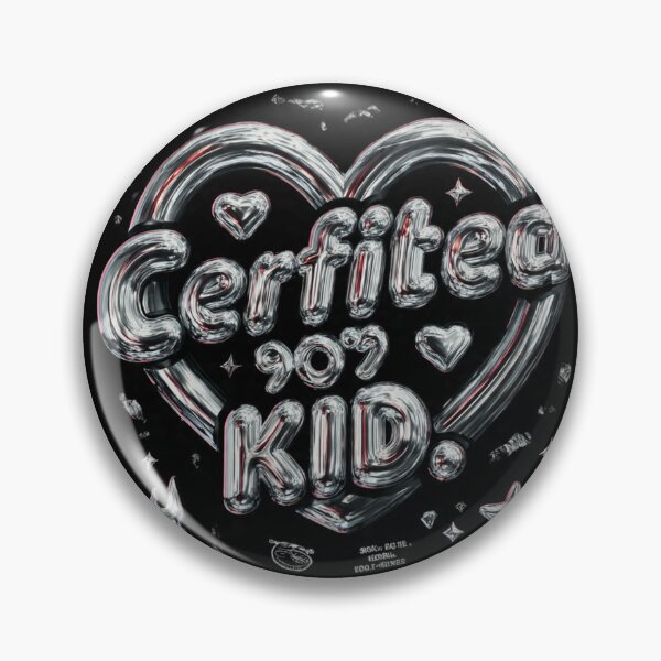 Item preview, Certified 90s Kid | Retro Chrome Y2K Heart Graphic Tee designed and sold by CKADigital.