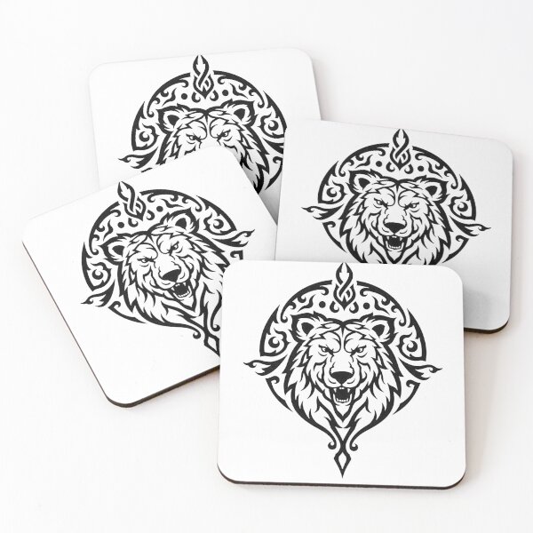 Item preview, Bold Tribal Bear Head Tattoo Flash designed and sold by Qubivibe.