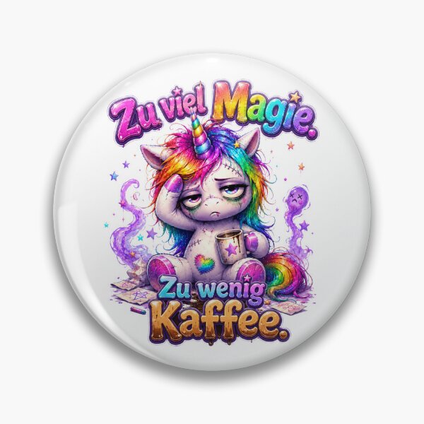 Item preview, Too Much Magic Too Little Coffee German Quote designed and sold by Tinosshop.