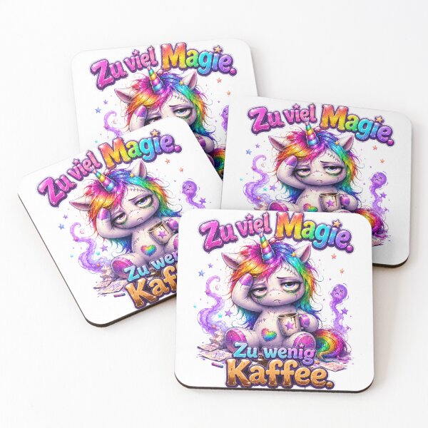 Item preview, Too Much Magic Too Little Coffee German Quote designed and sold by Tinosshop.