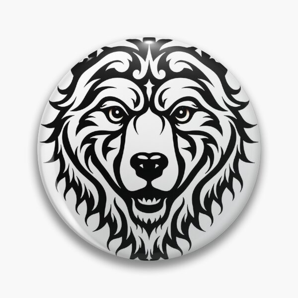 Item preview, Bold Tribal Bear Head Mandala Tattoo Flash designed and sold by Qubivibe.