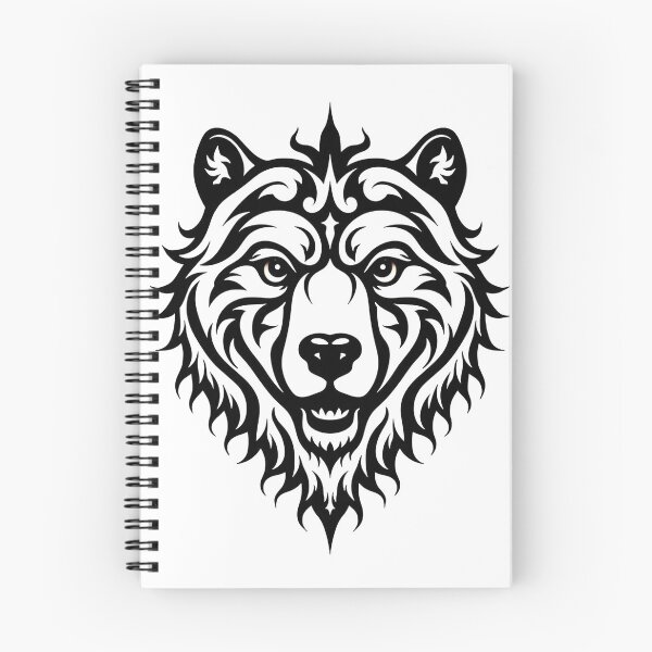 Item preview, Bold Tribal Bear Head Mandala Tattoo Flash designed and sold by Qubivibe.