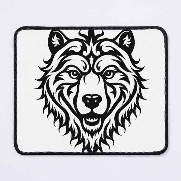 Item preview, Bold Tribal Bear Head Mandala Tattoo Flash designed and sold by Qubivibe.