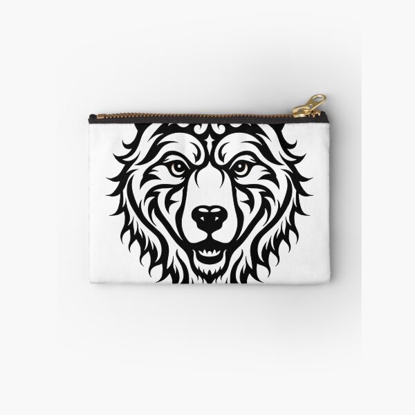 Item preview, Bold Tribal Bear Head Mandala Tattoo Flash designed and sold by Qubivibe.