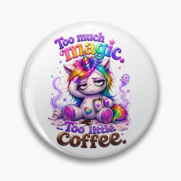 Item preview, Too Much Magic Too Little Coffee German Quote designed and sold by Tinosshop.