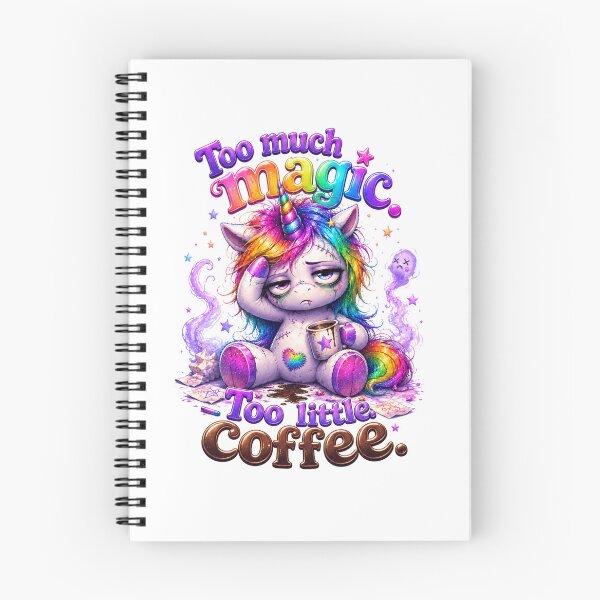 Item preview, Too Much Magic Too Little Coffee German Quote designed and sold by Tinosshop.