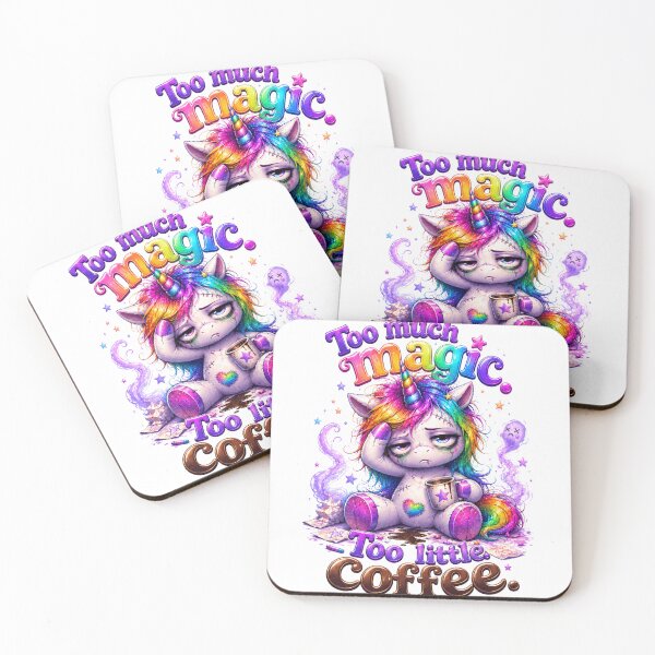 Item preview, Too Much Magic Too Little Coffee German Quote designed and sold by Tinosshop.