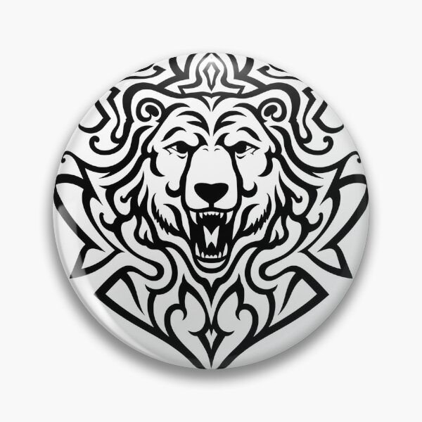 Item preview, Bold Tribal Bear Head Tattoo Flash designed and sold by Qubivibe.