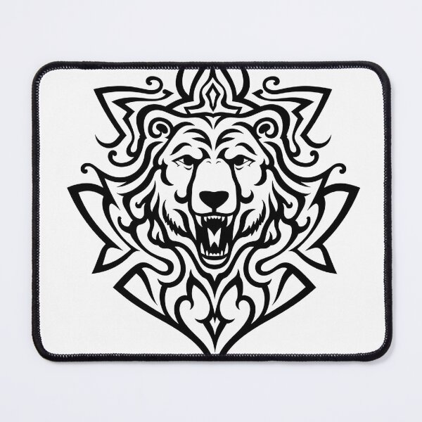 Item preview, Bold Tribal Bear Head Tattoo Flash designed and sold by Qubivibe.