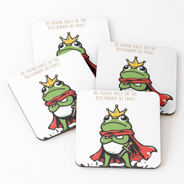 Item preview, King Frog Warrior Cartoon Illustration – Crowned Frog with Sword Funny Graphic T-Shirt Design designed and sold by Peanutspixel.